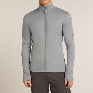 Icebreaker merino 260 quantum long sleeve jacket in alloy men sz L NWTs